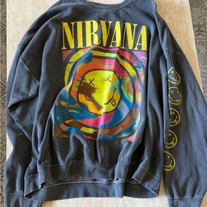 NIRVANA Multicolor Graphic Crew Neck Sweater